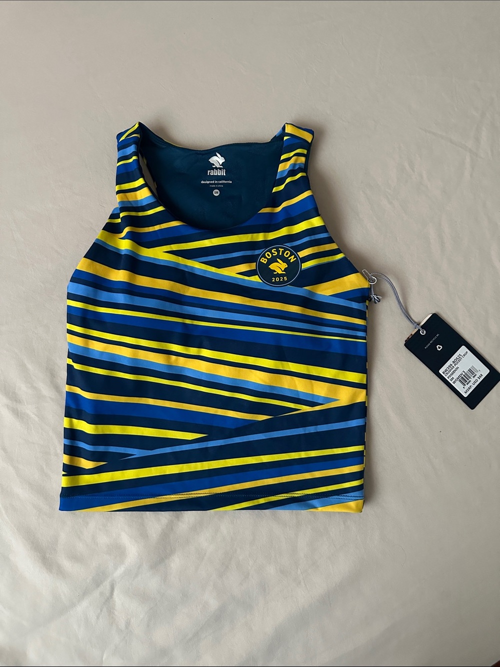 Rabbit Kids' Striped Rashguard Tank in Blue & Yellow